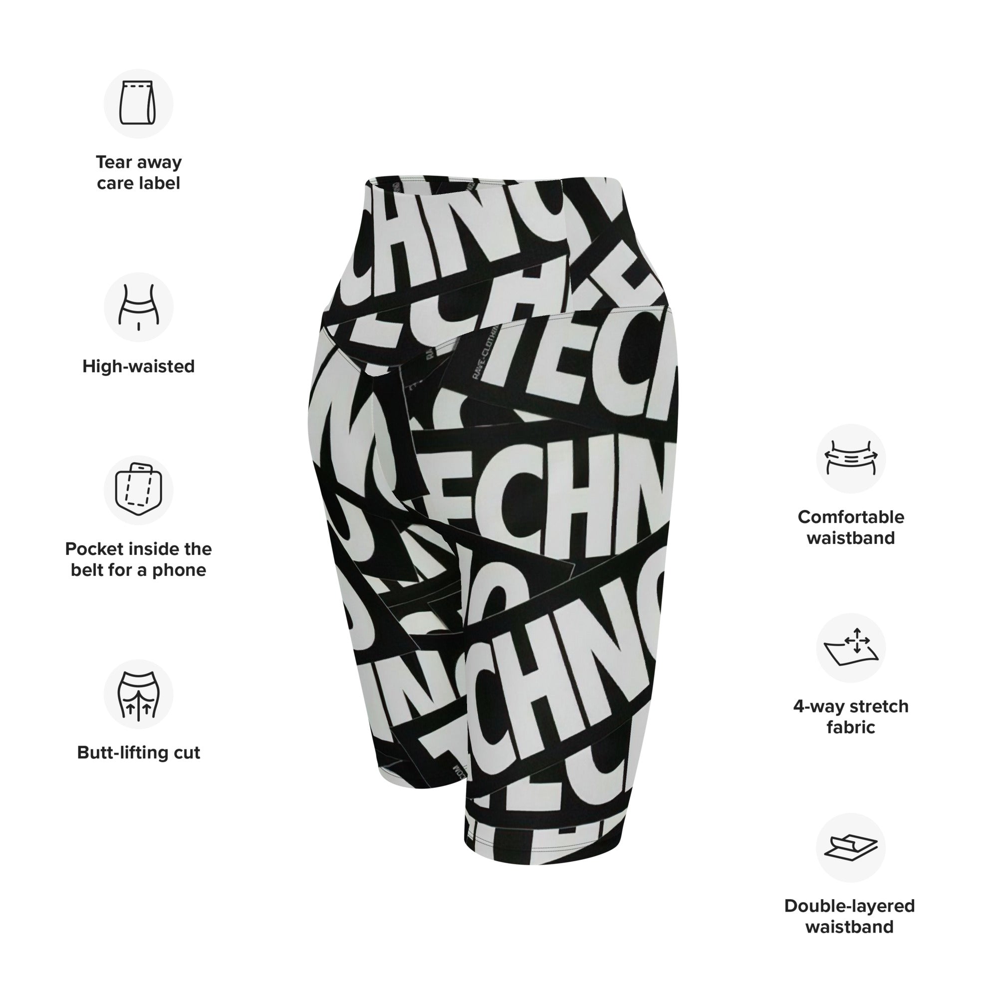 Techno Biker Shorts