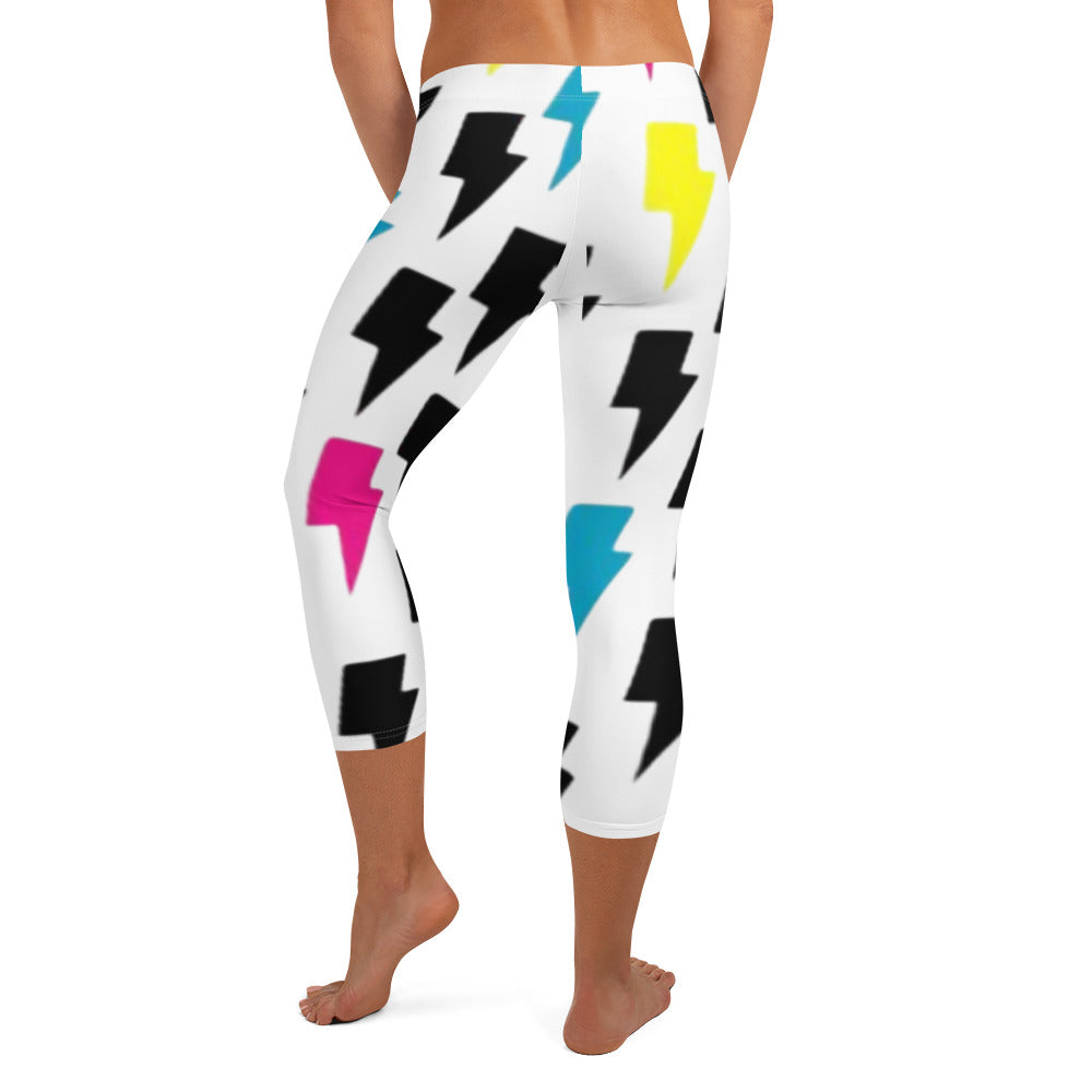 Rainbow Thunder Capri Leggings