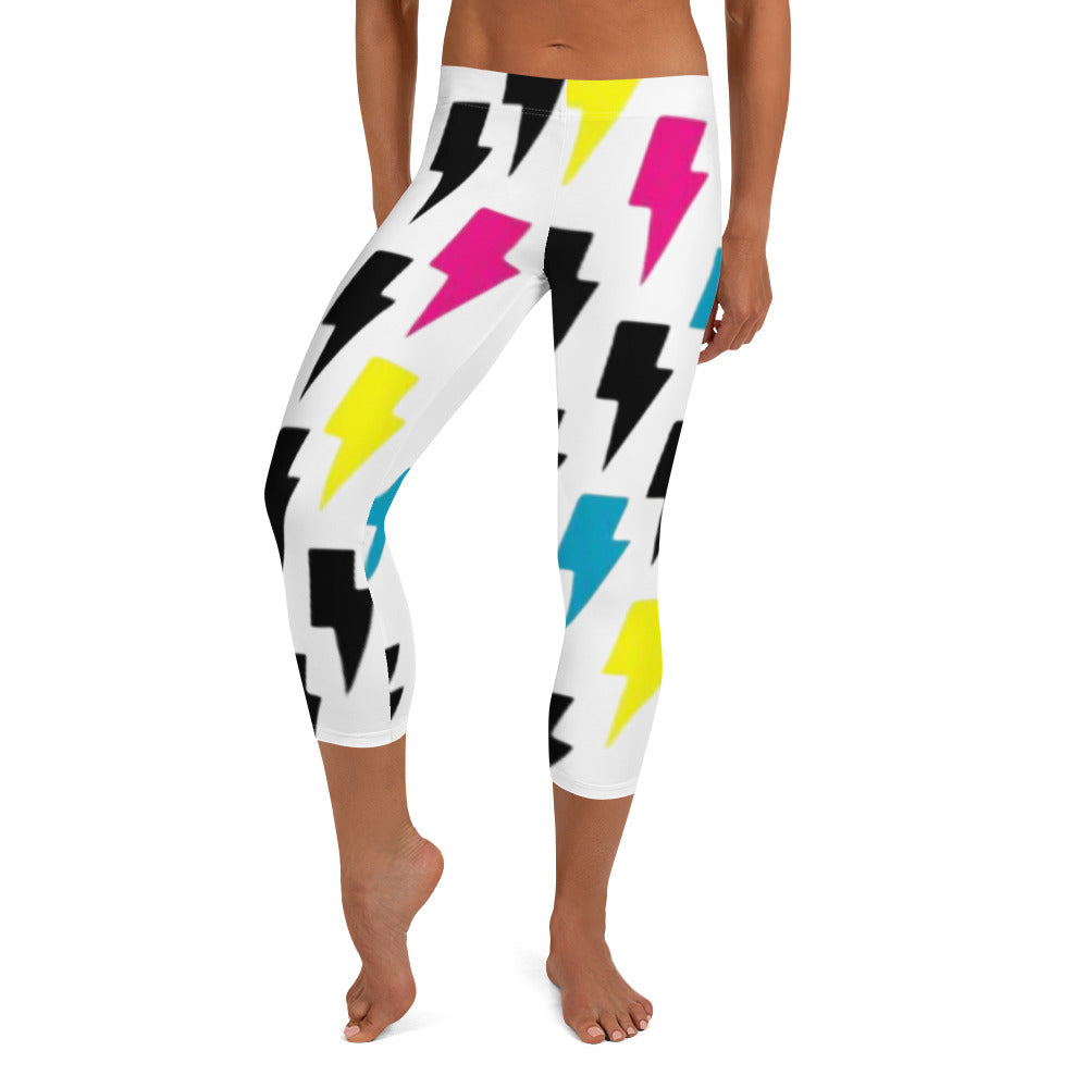 Rainbow Thunder Capri Leggings