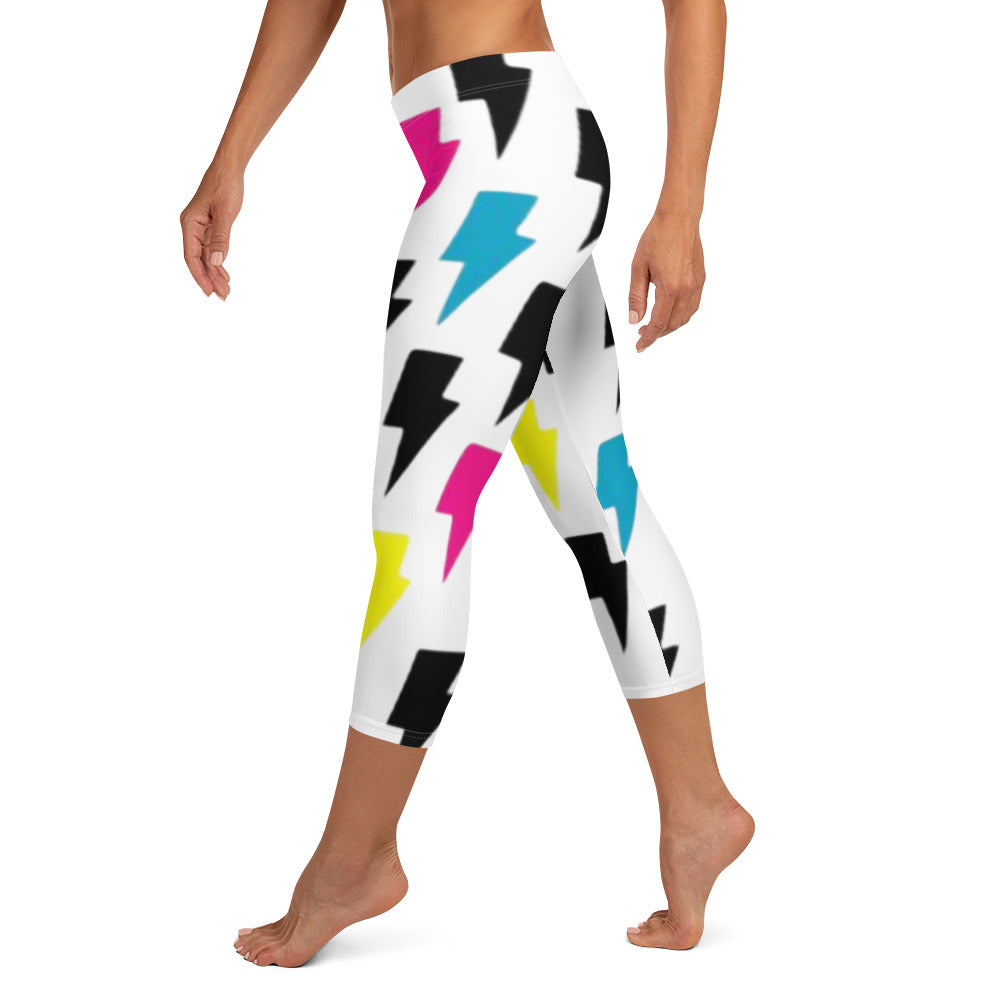 Rainbow Thunder Capri Leggings