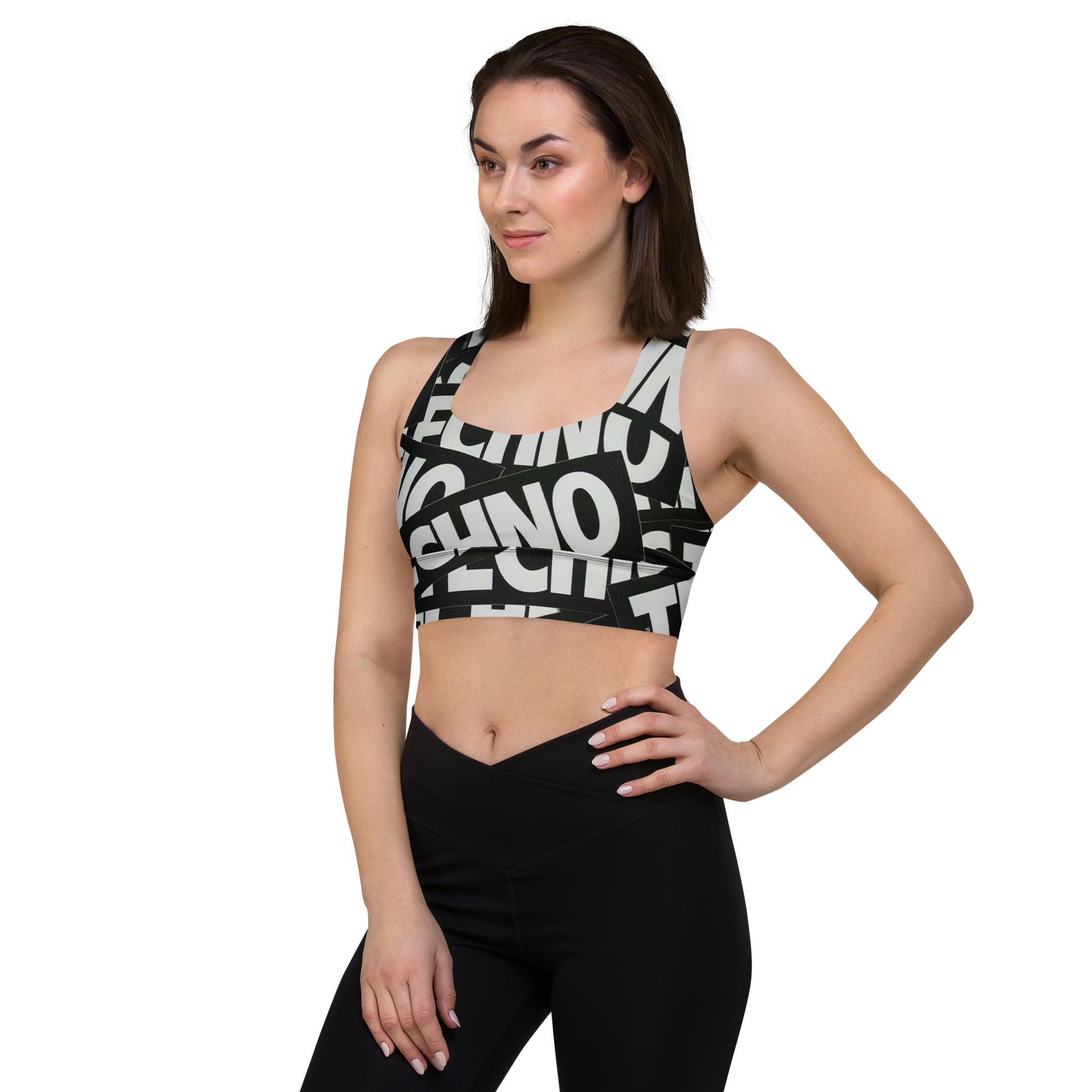 Rebel Eye TECHNO Longline sports bra