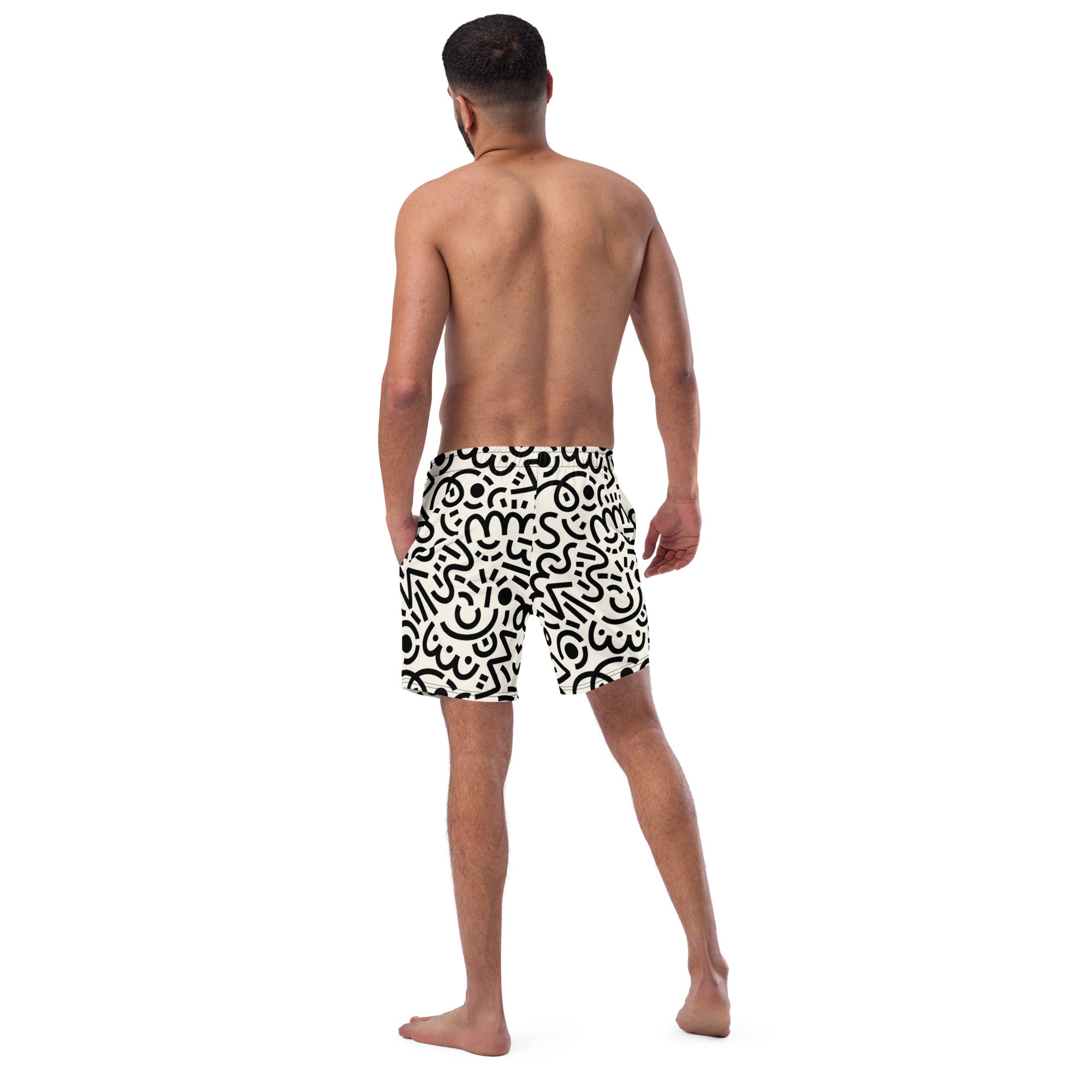 Abstract All-Over Print Recycled Swim Trunks