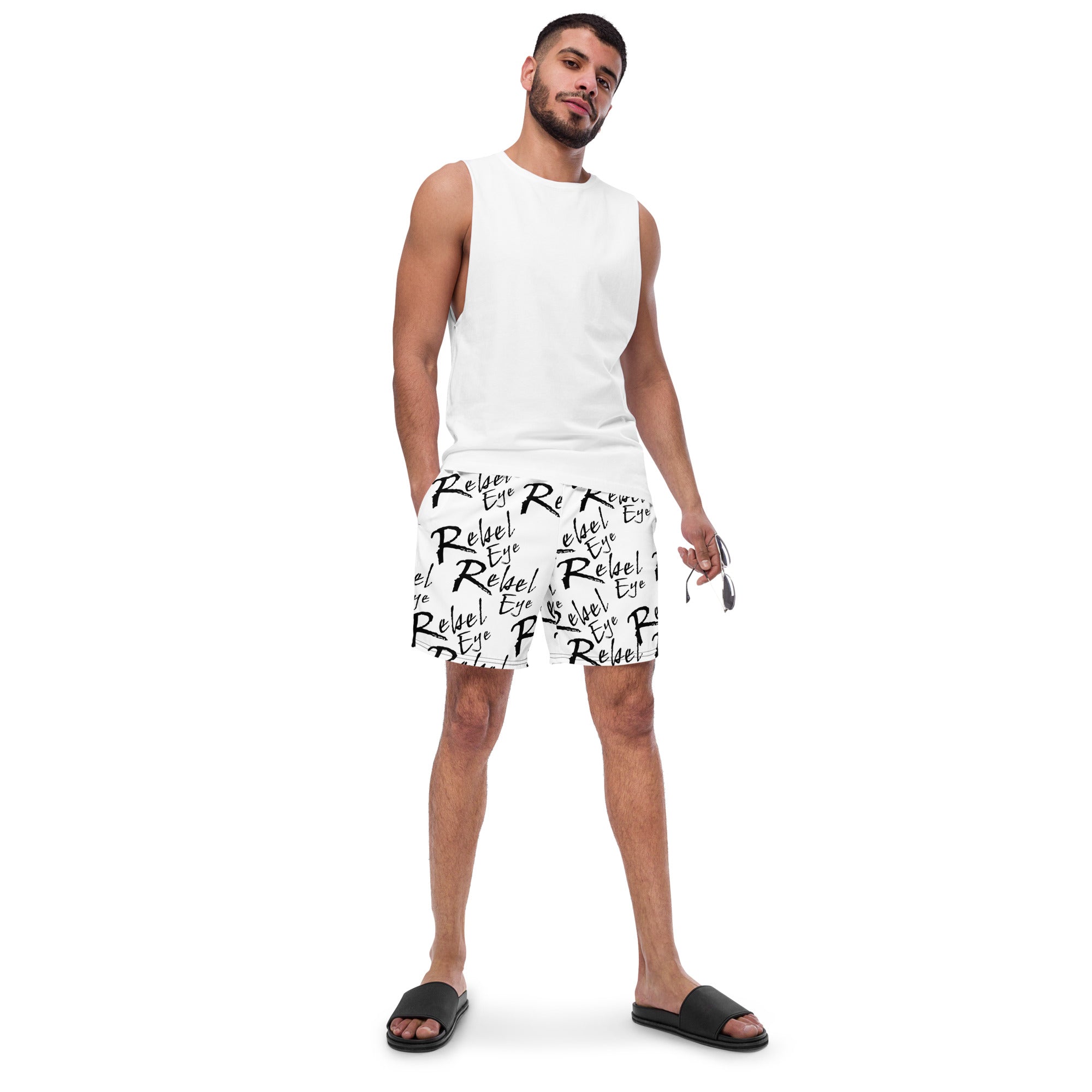 Rebel Eye All-Over Print Recycled Swim Trunks