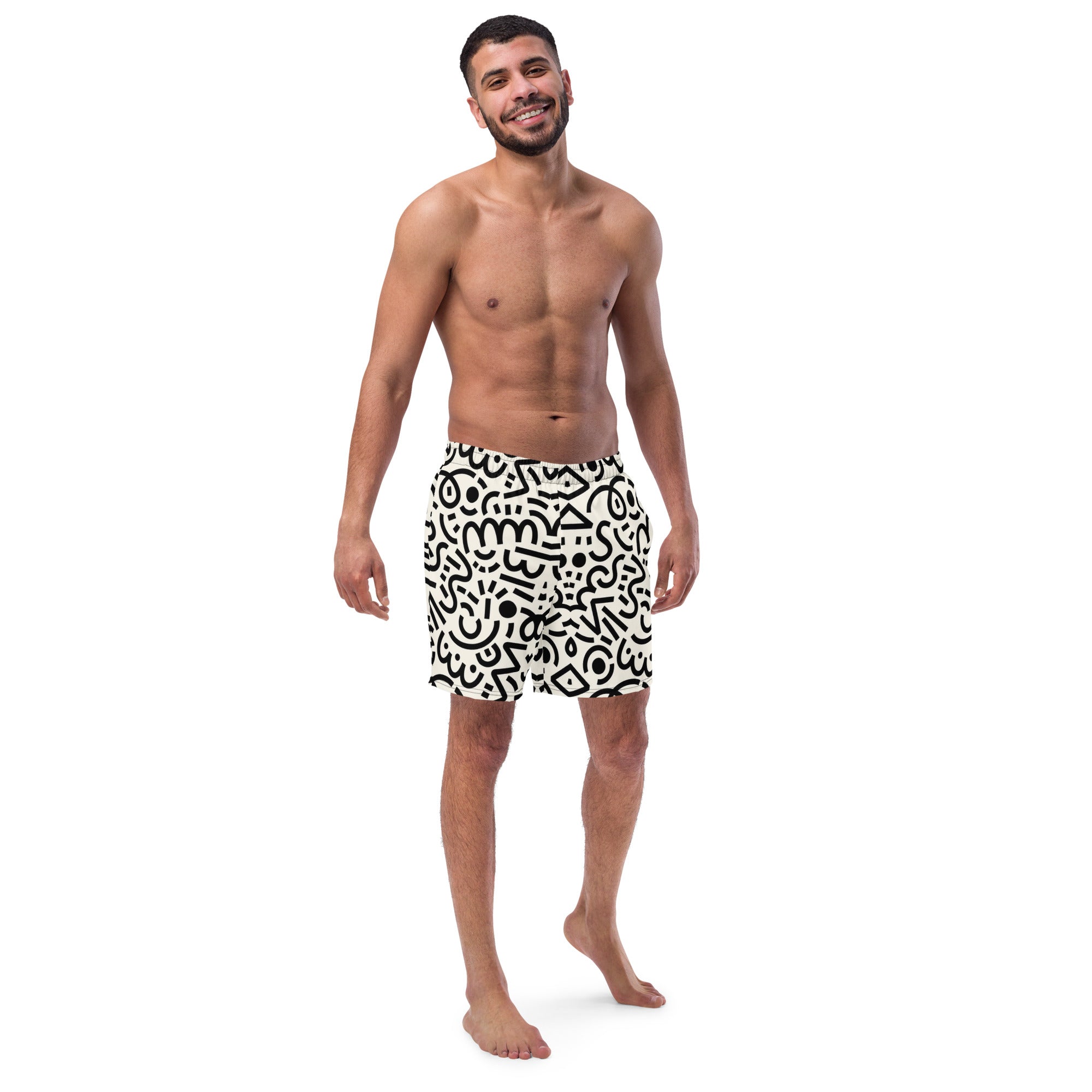 Abstract All-Over Print Recycled Swim Trunks