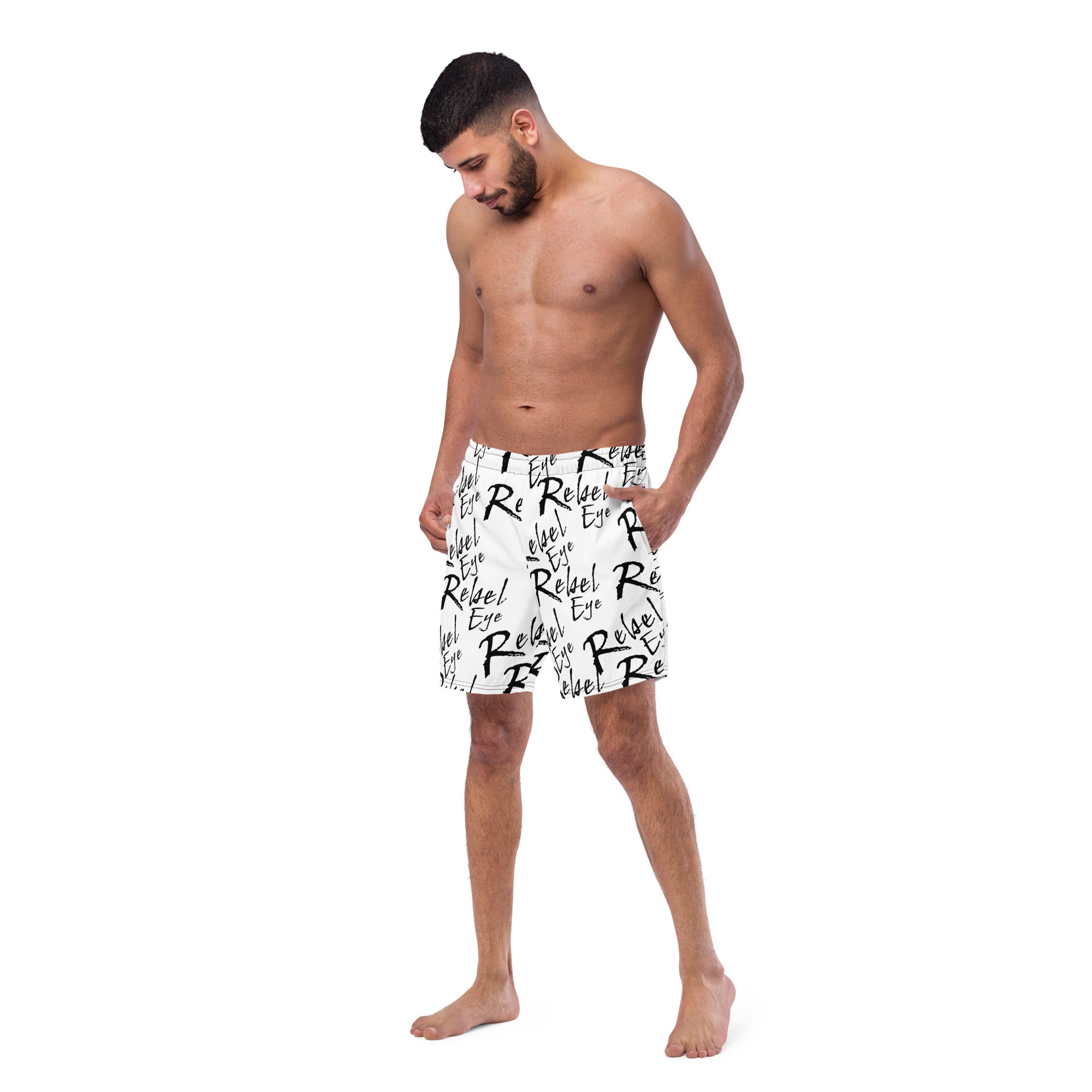 Rebel Eye All-Over Print Recycled Swim Trunks