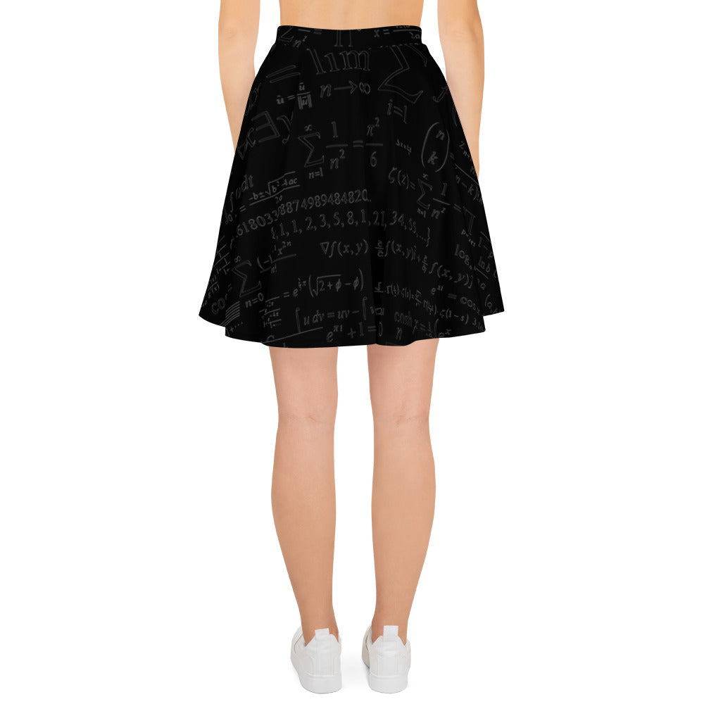 Black Math Skater Skirt