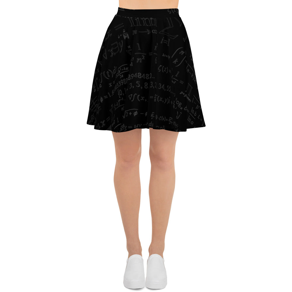 Black Math Skater Skirt