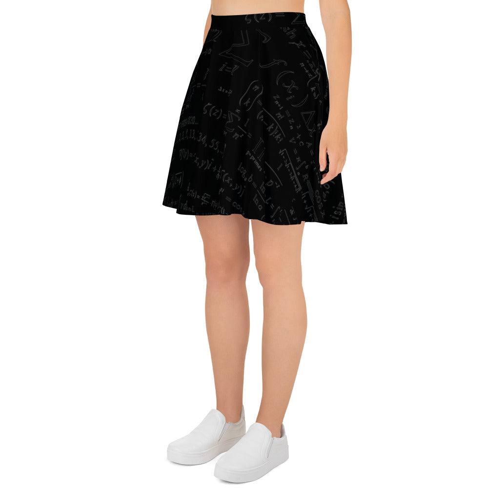 Black Math Skater Skirt