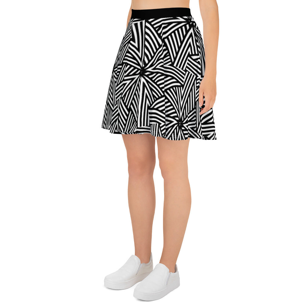 Abstract Skater Skirt