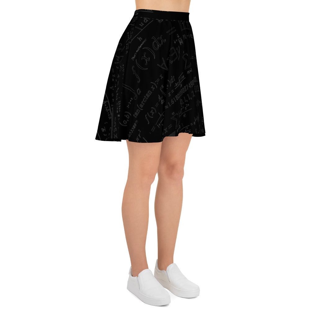 Black Math Skater Skirt