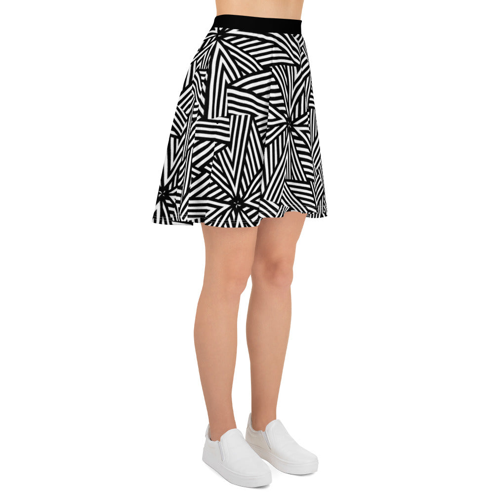 Abstract Skater Skirt