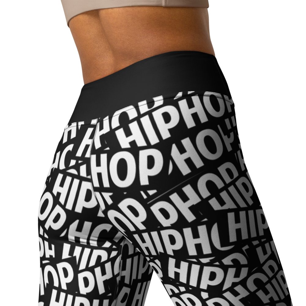 Hip Hop Yoga, Activewear Fitness Leggings, Performance Wear, Workout Pants, Gym Leggings, Music Lover Gift