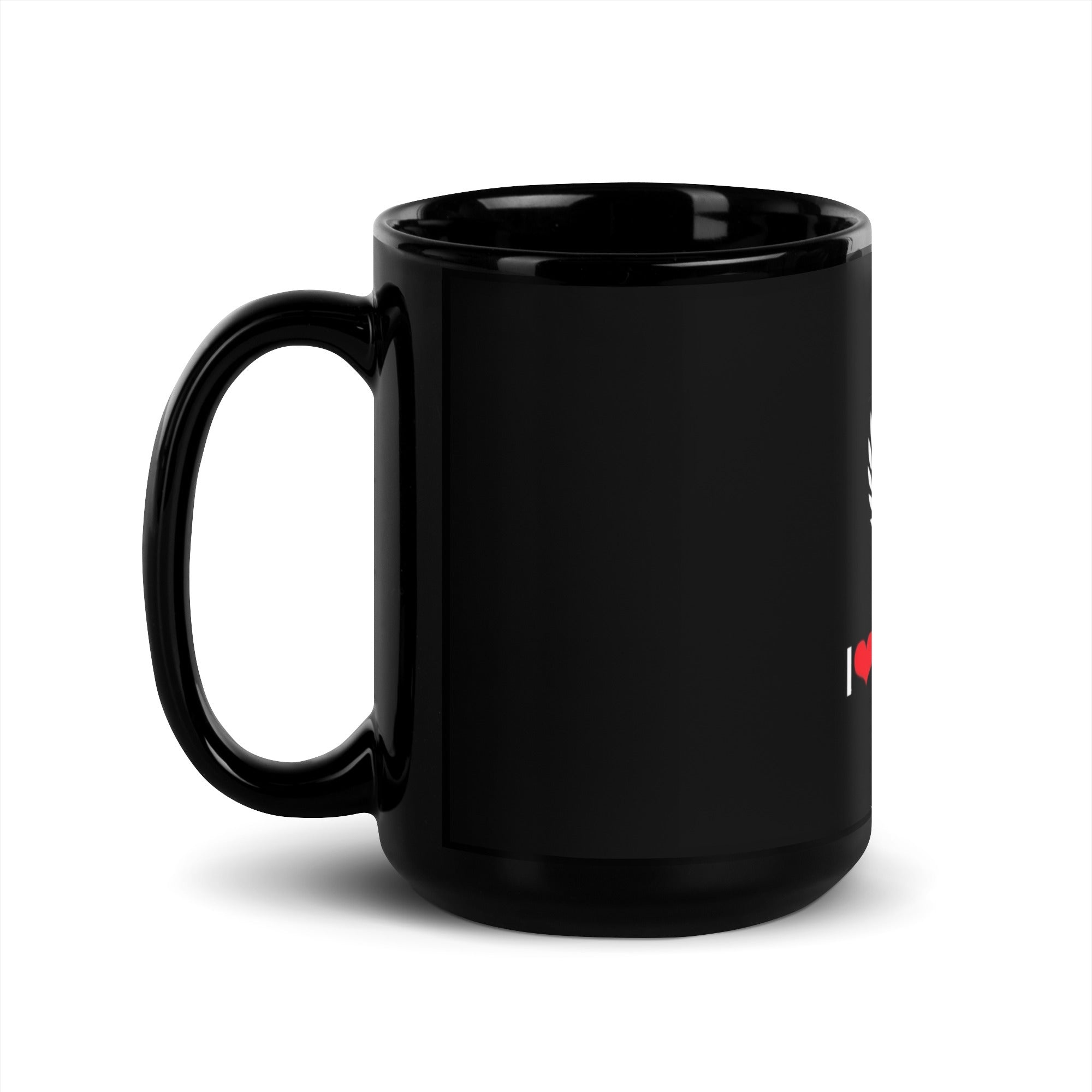 Black Glossy Mug, I love Techno Black Glossy Mug Techno Black Glossy Mug, Black Mug Mockup, Black Coffee Cup, Mug  Personalized Ceramic Coffee Mug