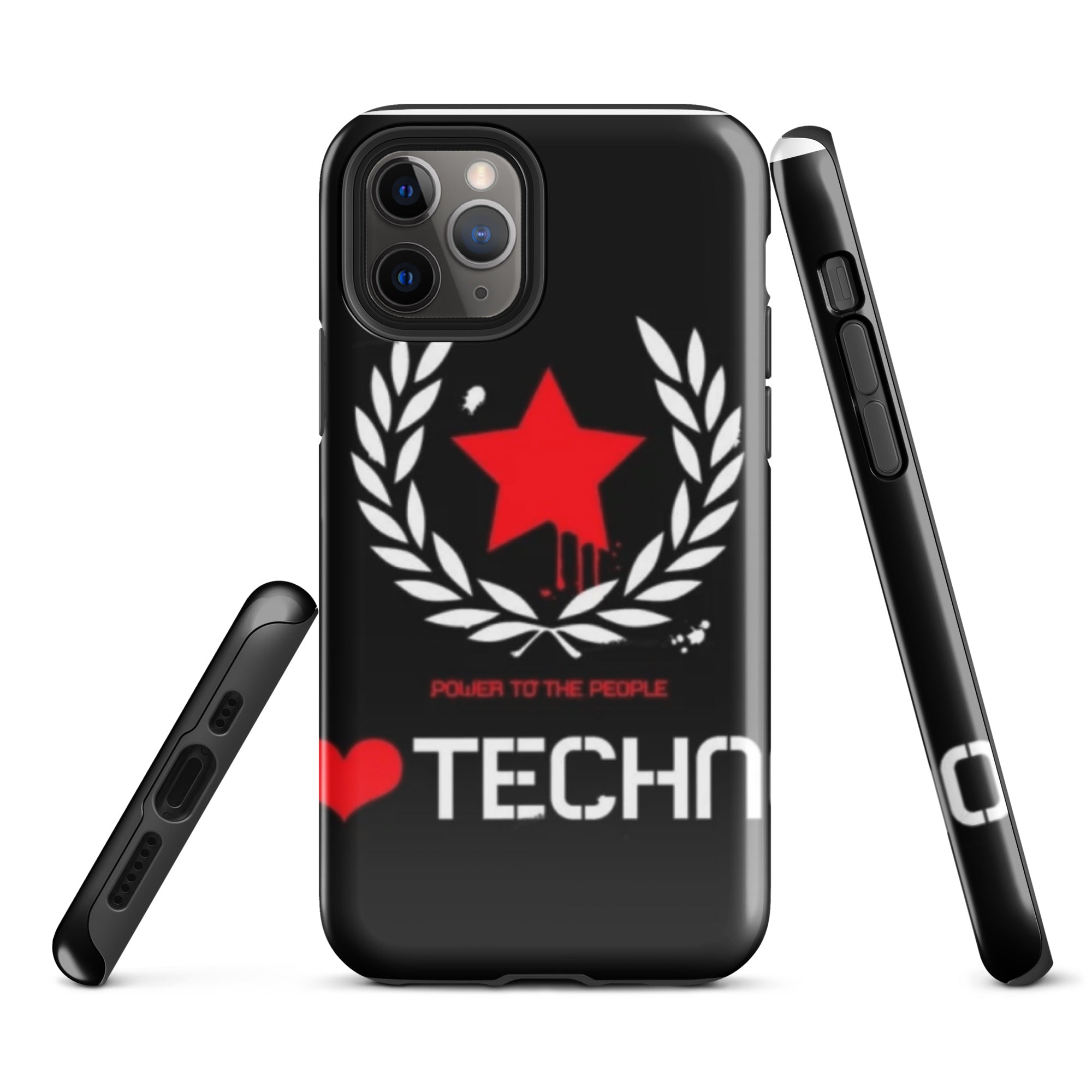 Tough Case for iPhone®  I Love Techno Tough Case for iPhone, iPhone Case, Tech-inspired Design, Durable Protection