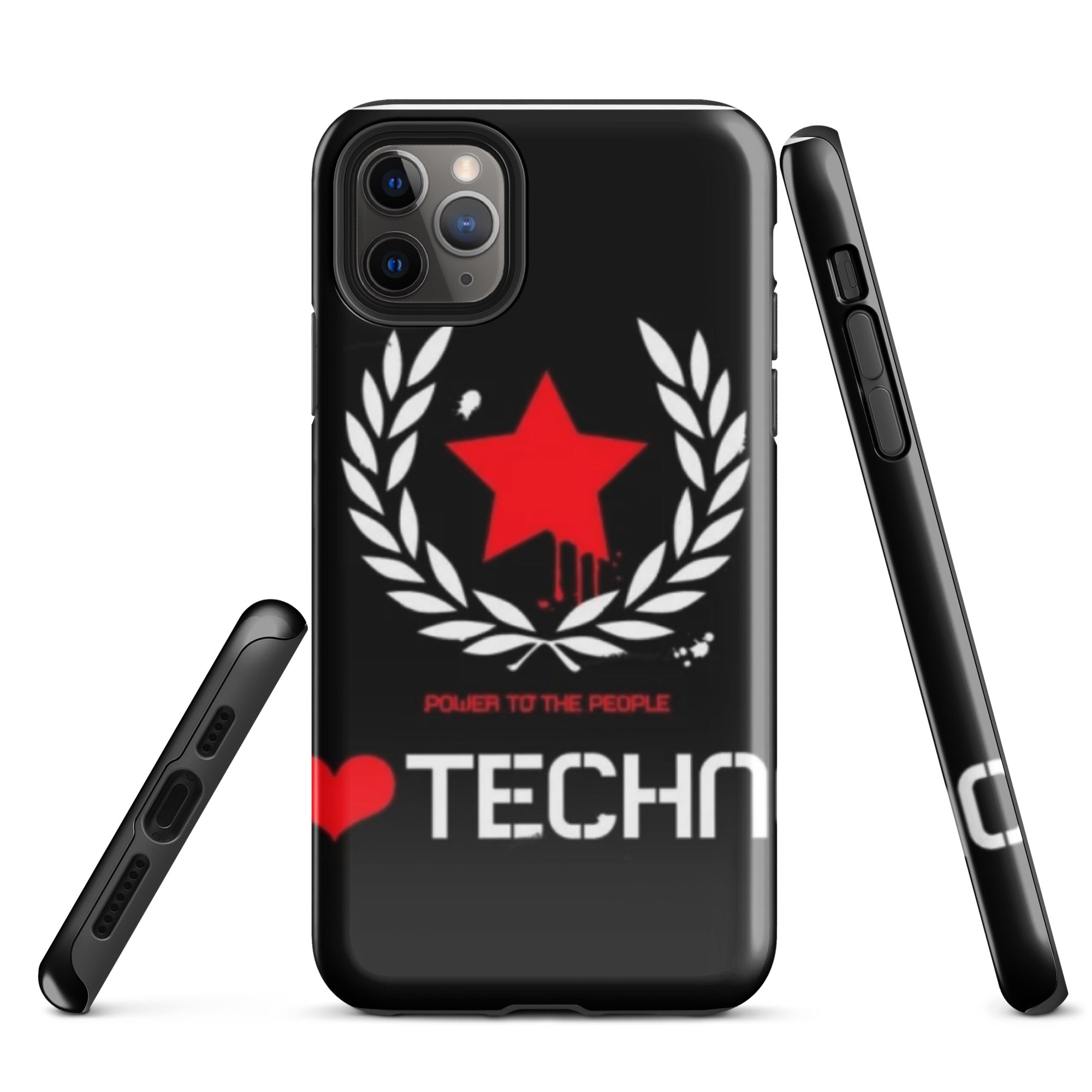 Tough Case for iPhone®  I Love Techno Tough Case for iPhone, iPhone Case, Tech-inspired Design, Durable Protection