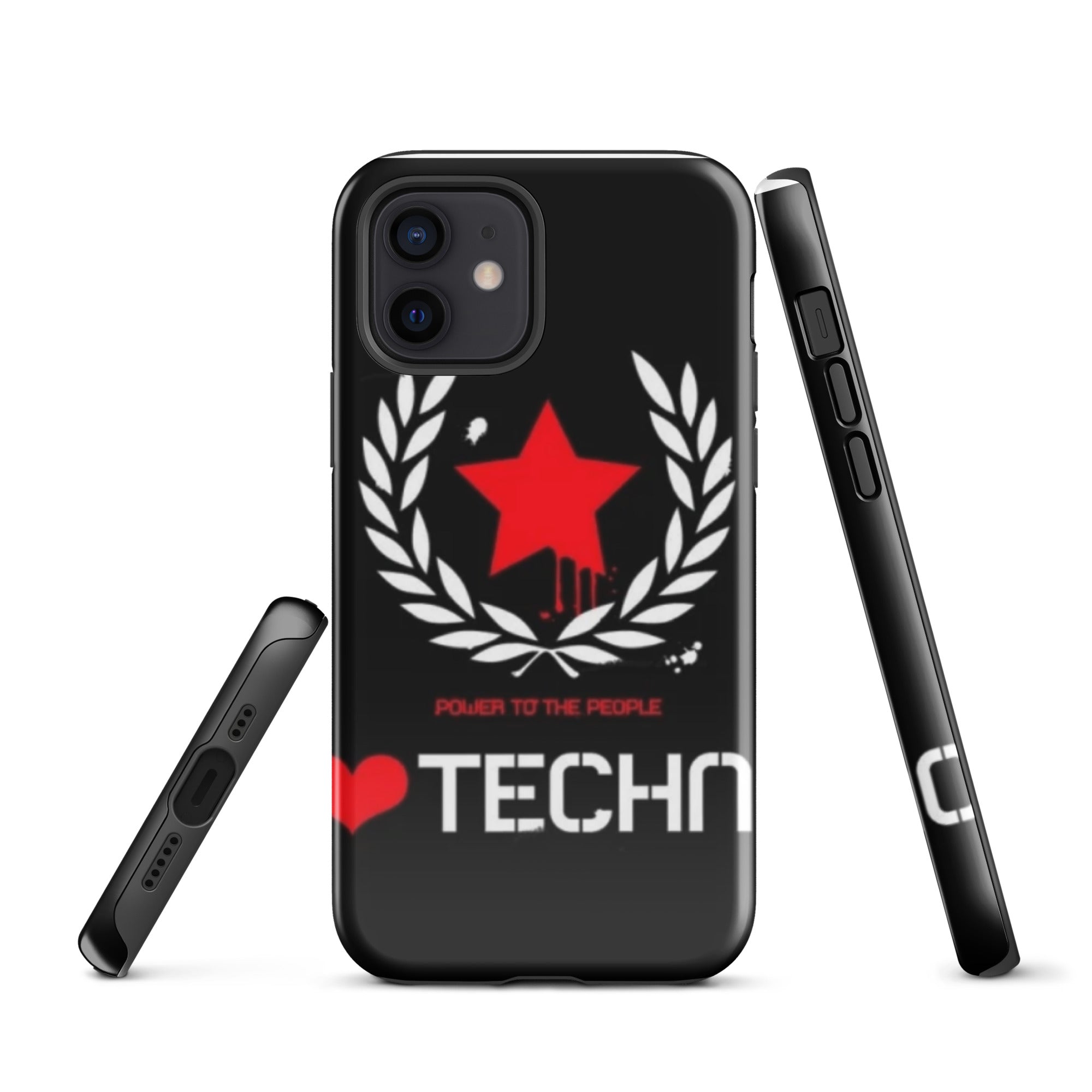 Tough Case for iPhone®  I Love Techno Tough Case for iPhone, iPhone Case, Tech-inspired Design, Durable Protection