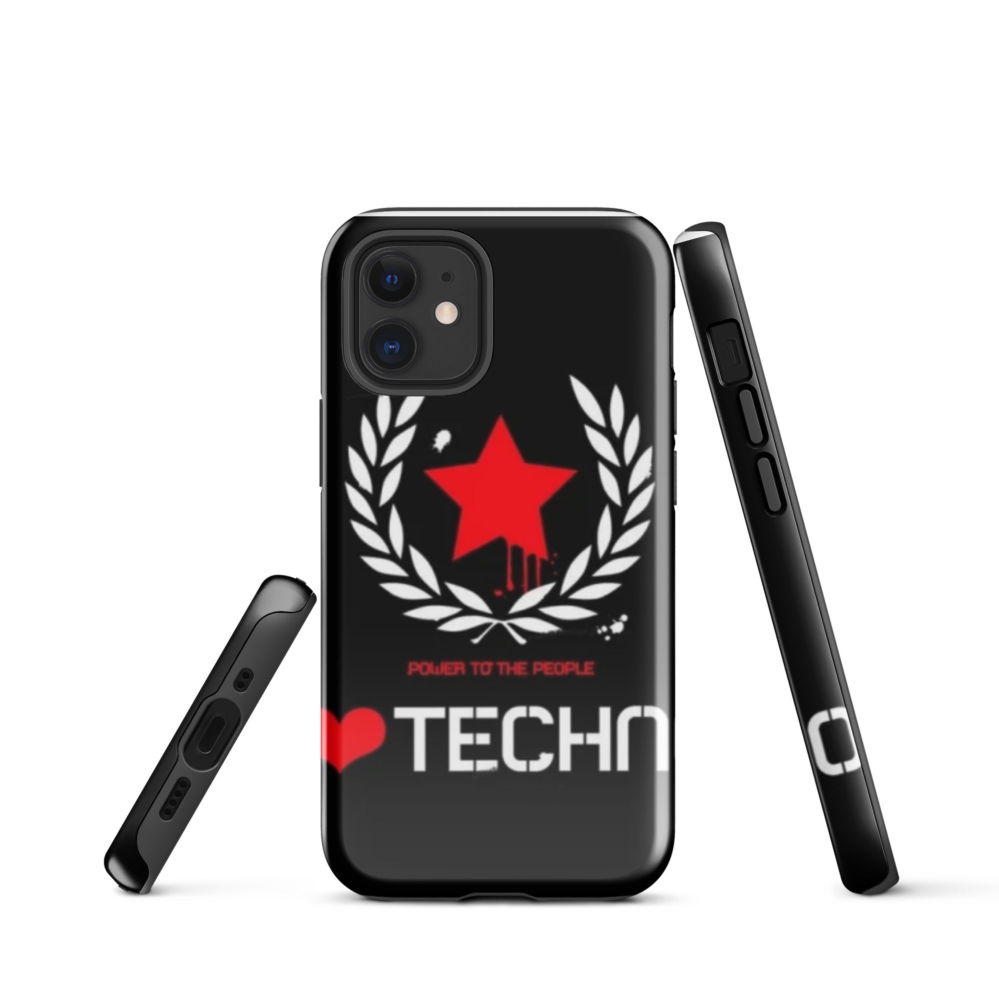 Tough Case for iPhone®  I Love Techno Tough Case for iPhone, iPhone Case, Tech-inspired Design, Durable Protection