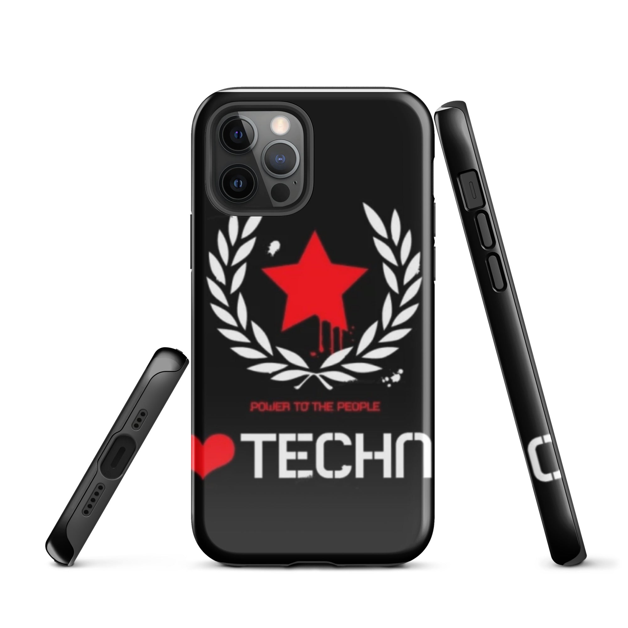 Tough Case for iPhone®  I Love Techno Tough Case for iPhone, iPhone Case, Tech-inspired Design, Durable Protection