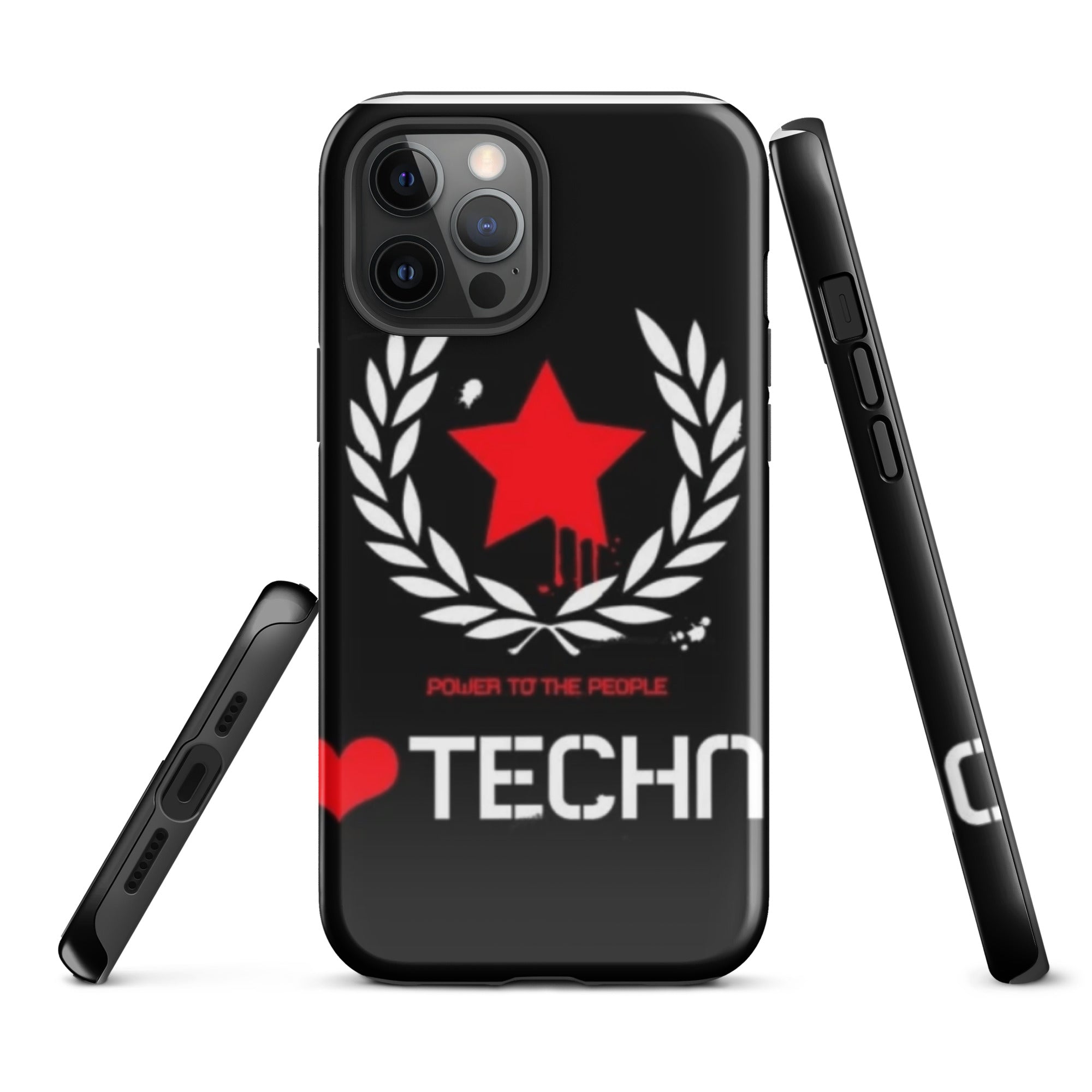 Tough Case for iPhone®  I Love Techno Tough Case for iPhone, iPhone Case, Tech-inspired Design, Durable Protection