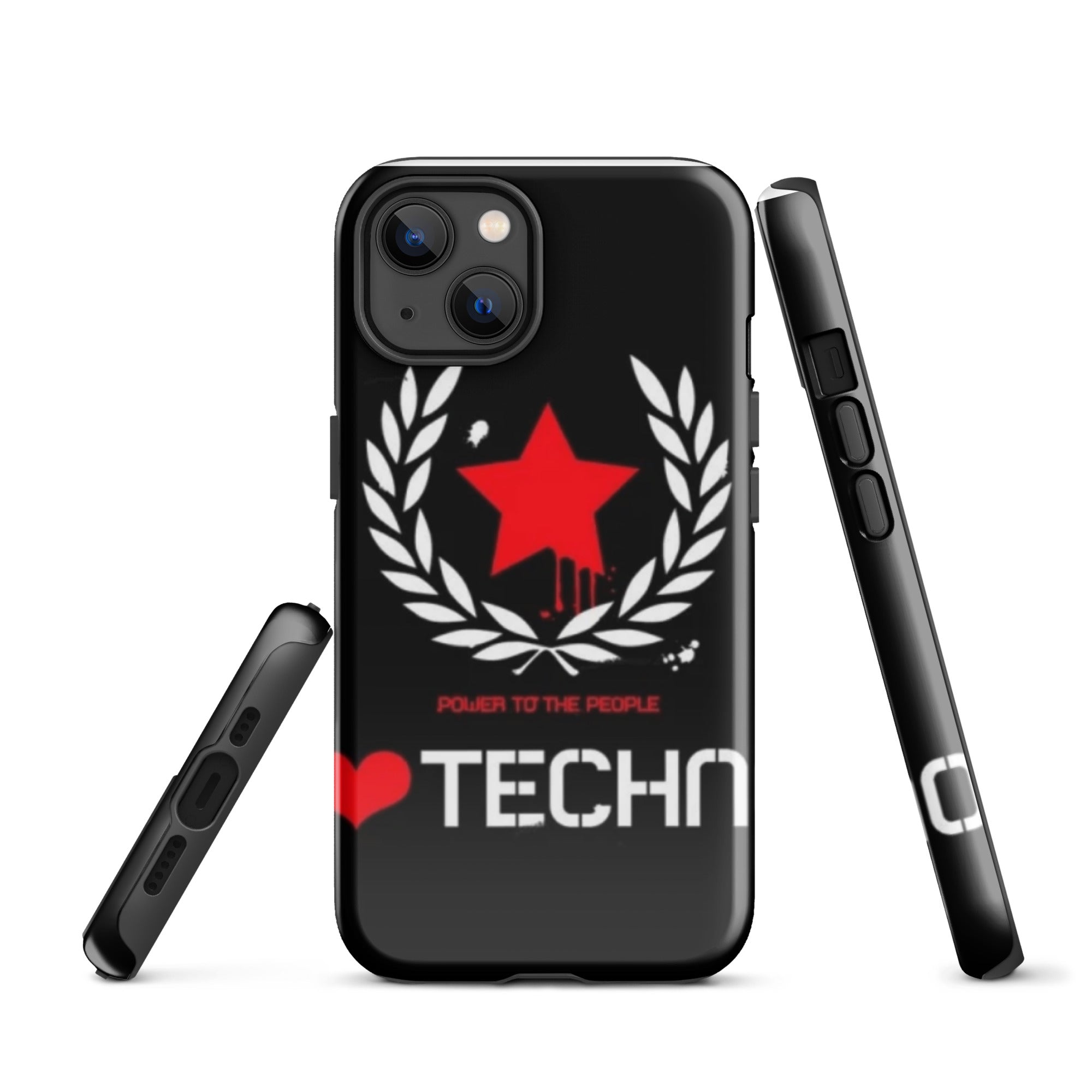 Tough Case for iPhone®  I Love Techno Tough Case for iPhone, iPhone Case, Tech-inspired Design, Durable Protection