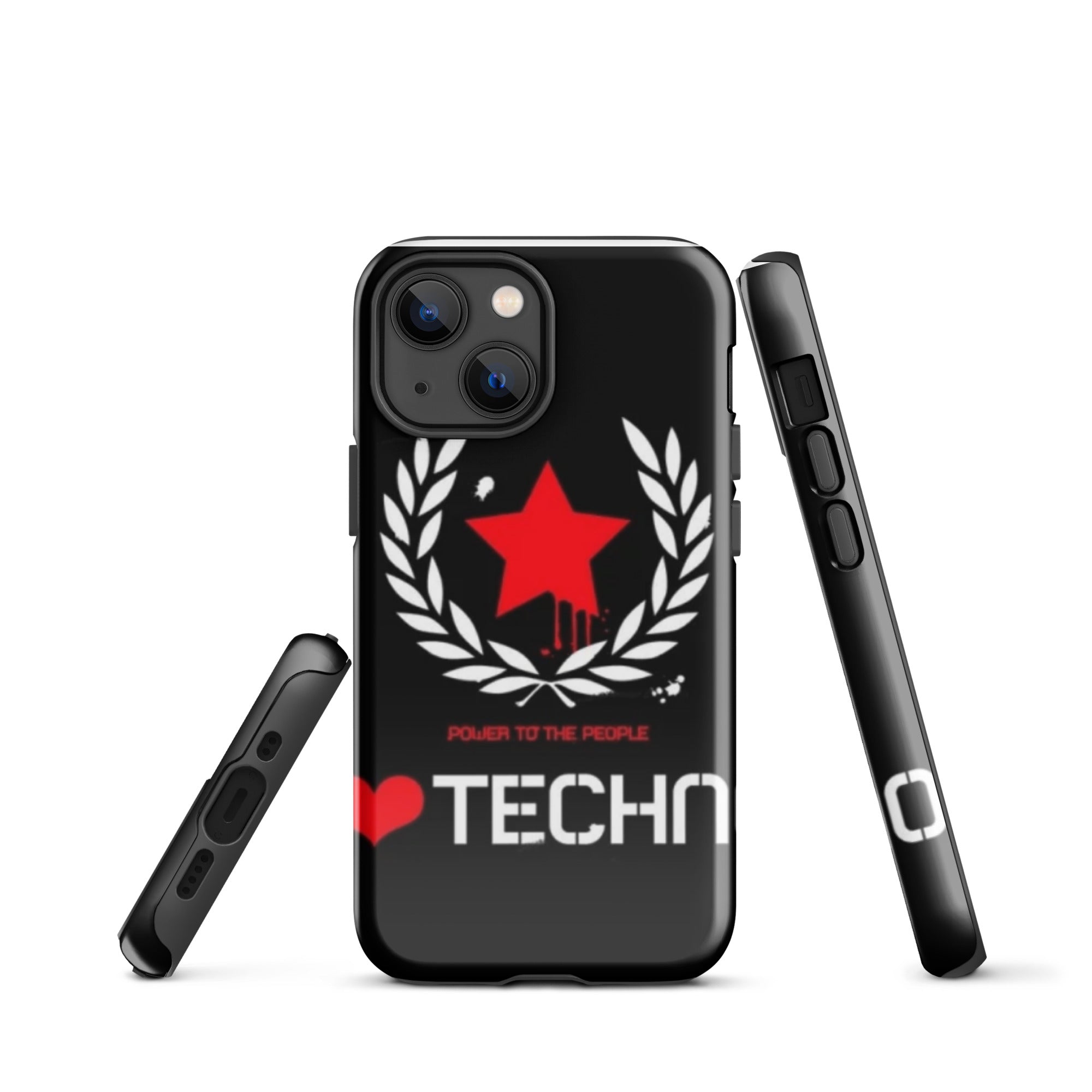 Tough Case for iPhone®  I Love Techno Tough Case for iPhone, iPhone Case, Tech-inspired Design, Durable Protection