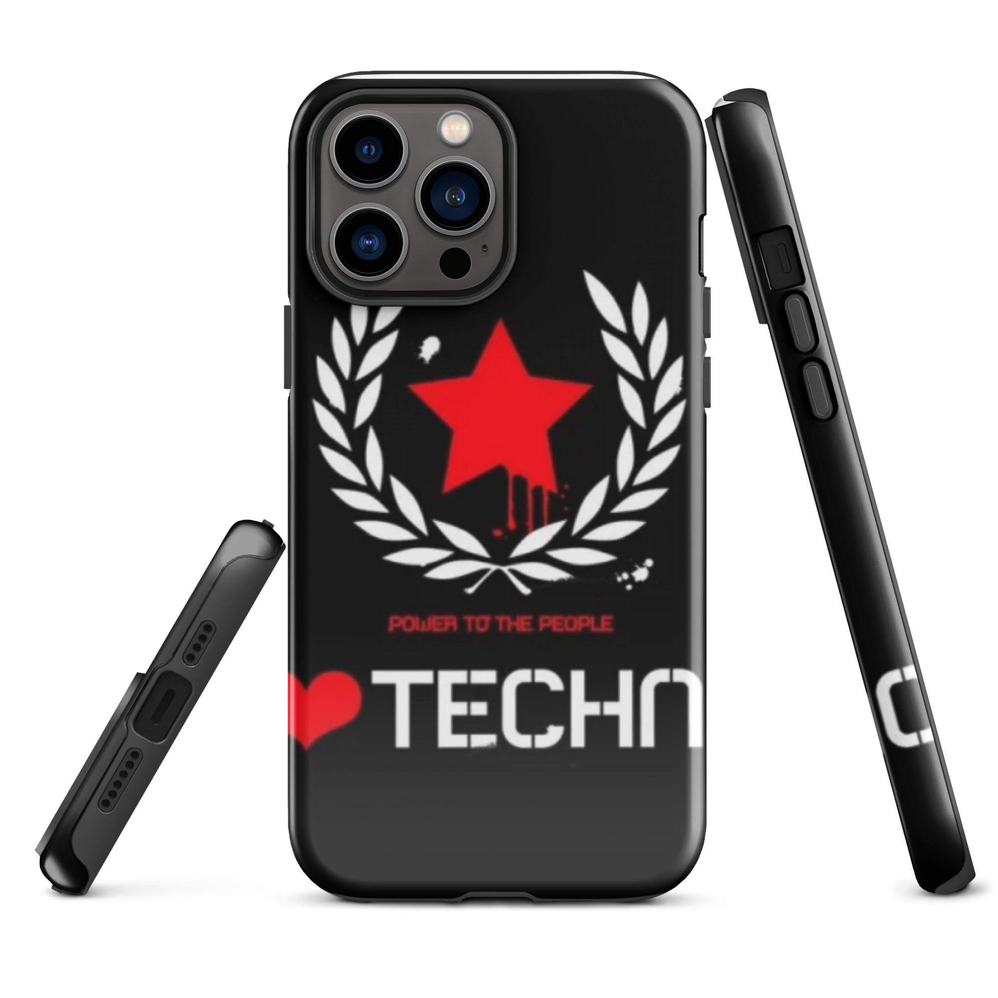 Tough Case for iPhone®  I Love Techno Tough Case for iPhone, iPhone Case, Tech-inspired Design, Durable Protection