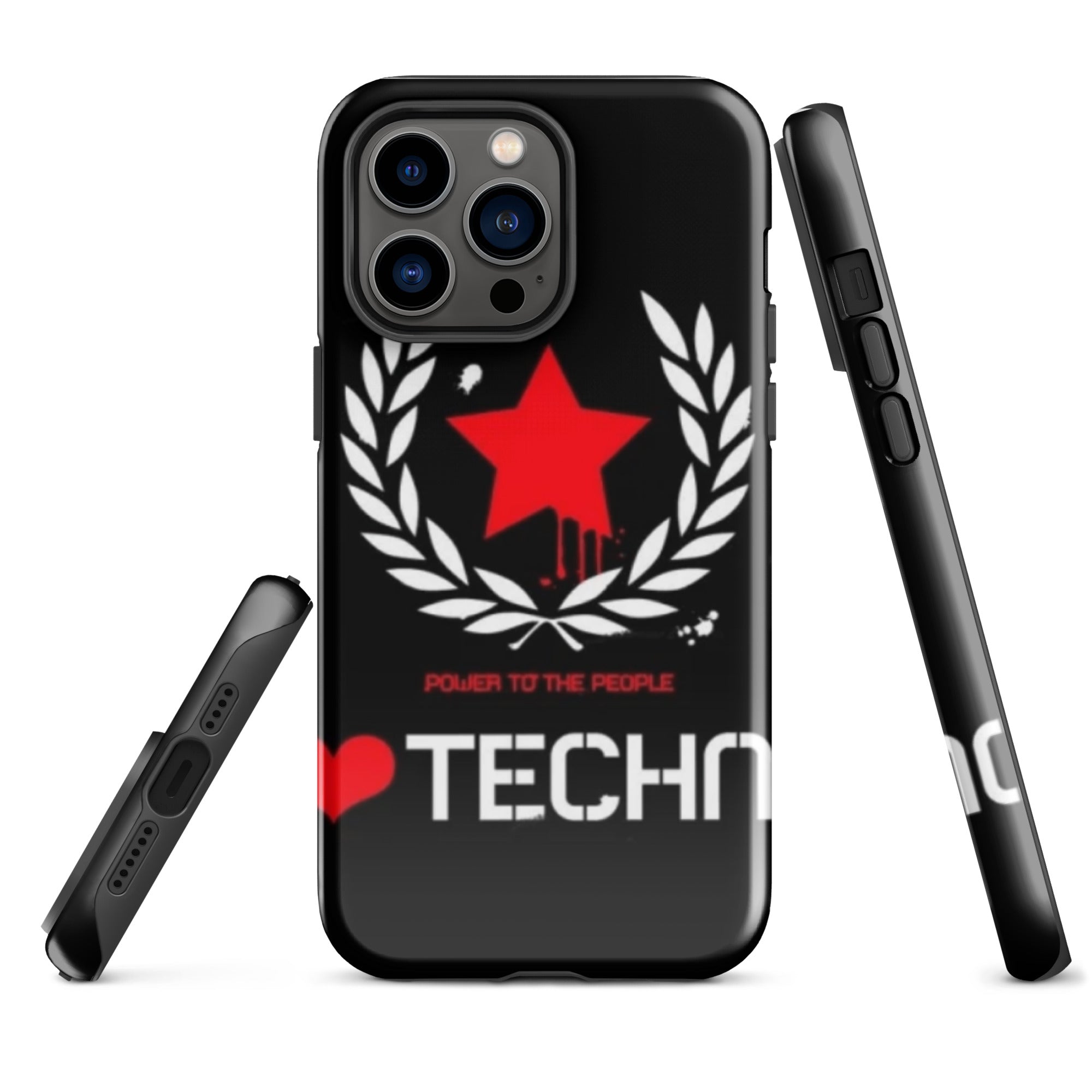 Tough Case for iPhone®  I Love Techno Tough Case for iPhone, iPhone Case, Tech-inspired Design, Durable Protection