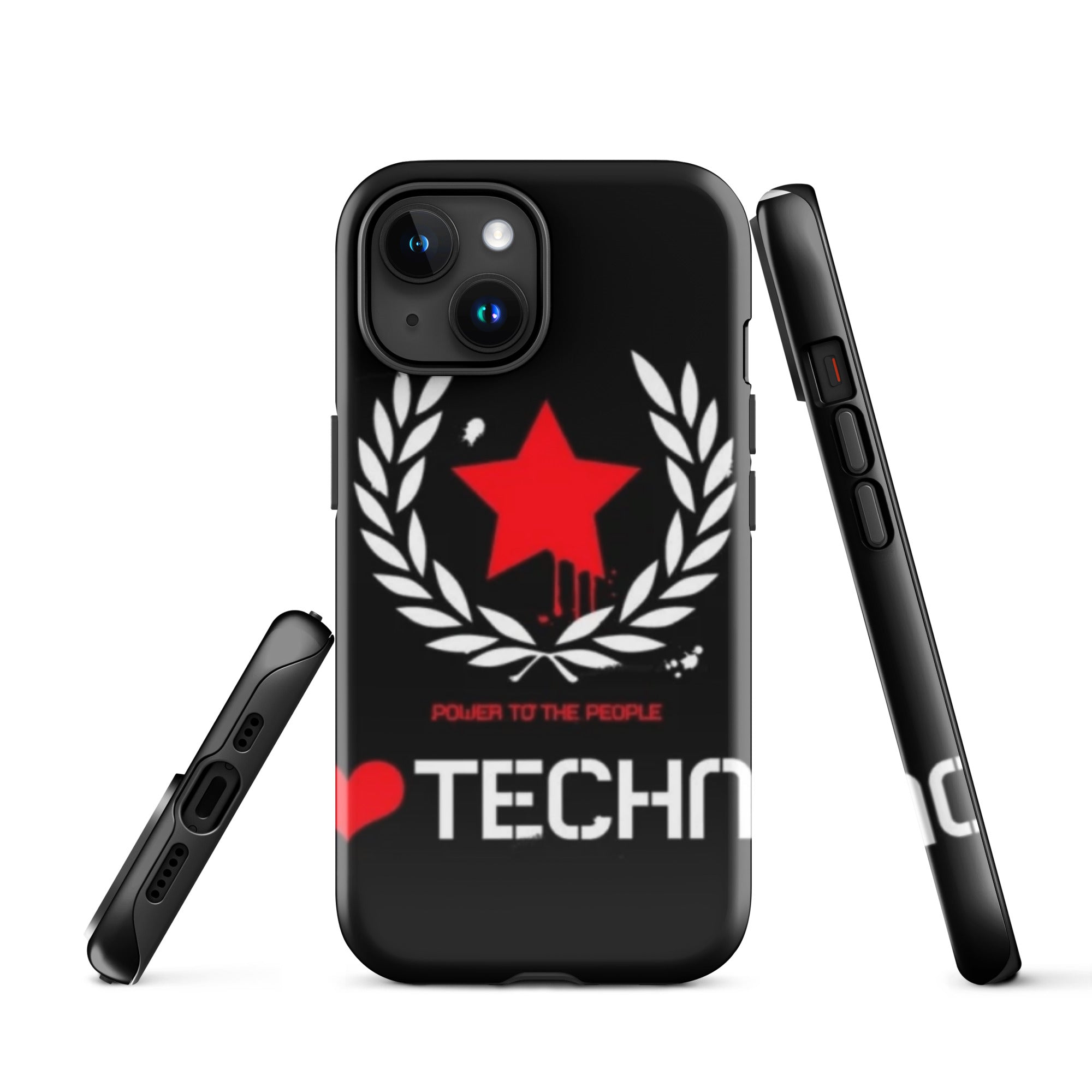 Tough Case for iPhone®  I Love Techno Tough Case for iPhone, iPhone Case, Tech-inspired Design, Durable Protection