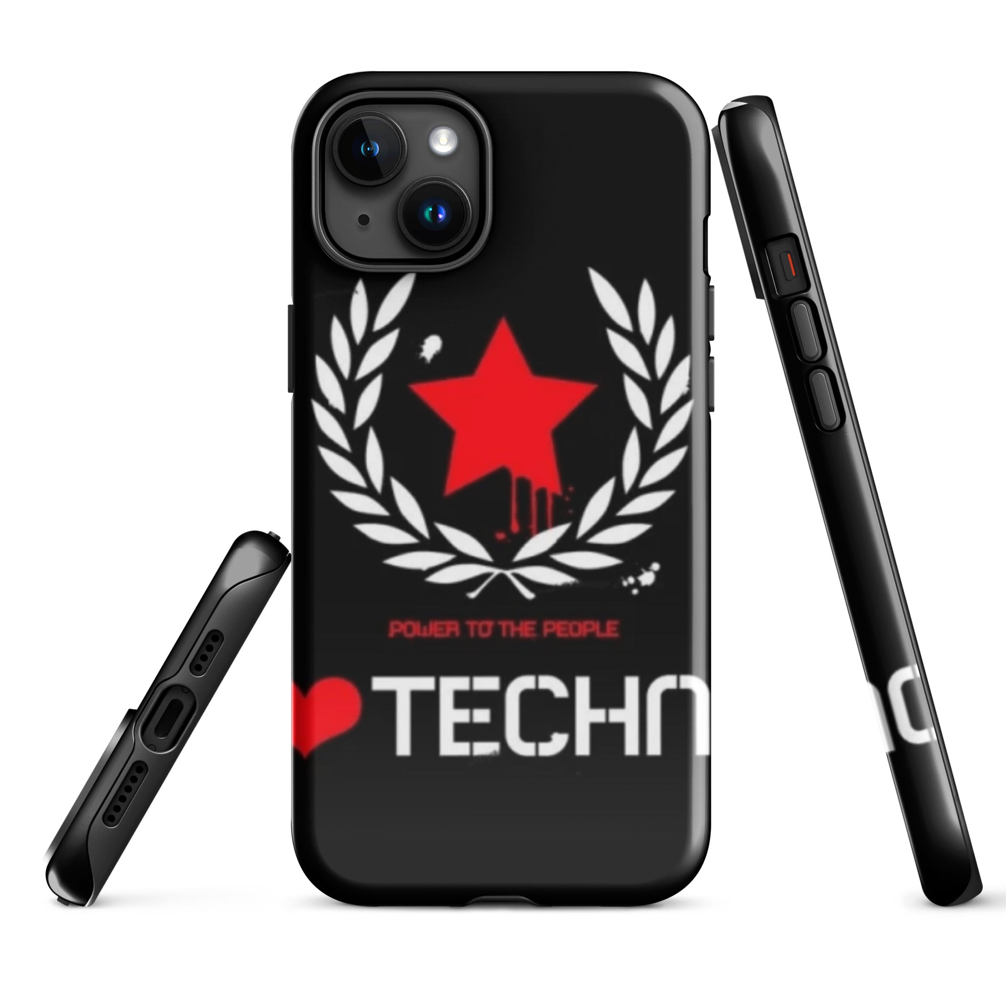 Tough Case for iPhone®  I Love Techno Tough Case for iPhone, iPhone Case, Tech-inspired Design, Durable Protection