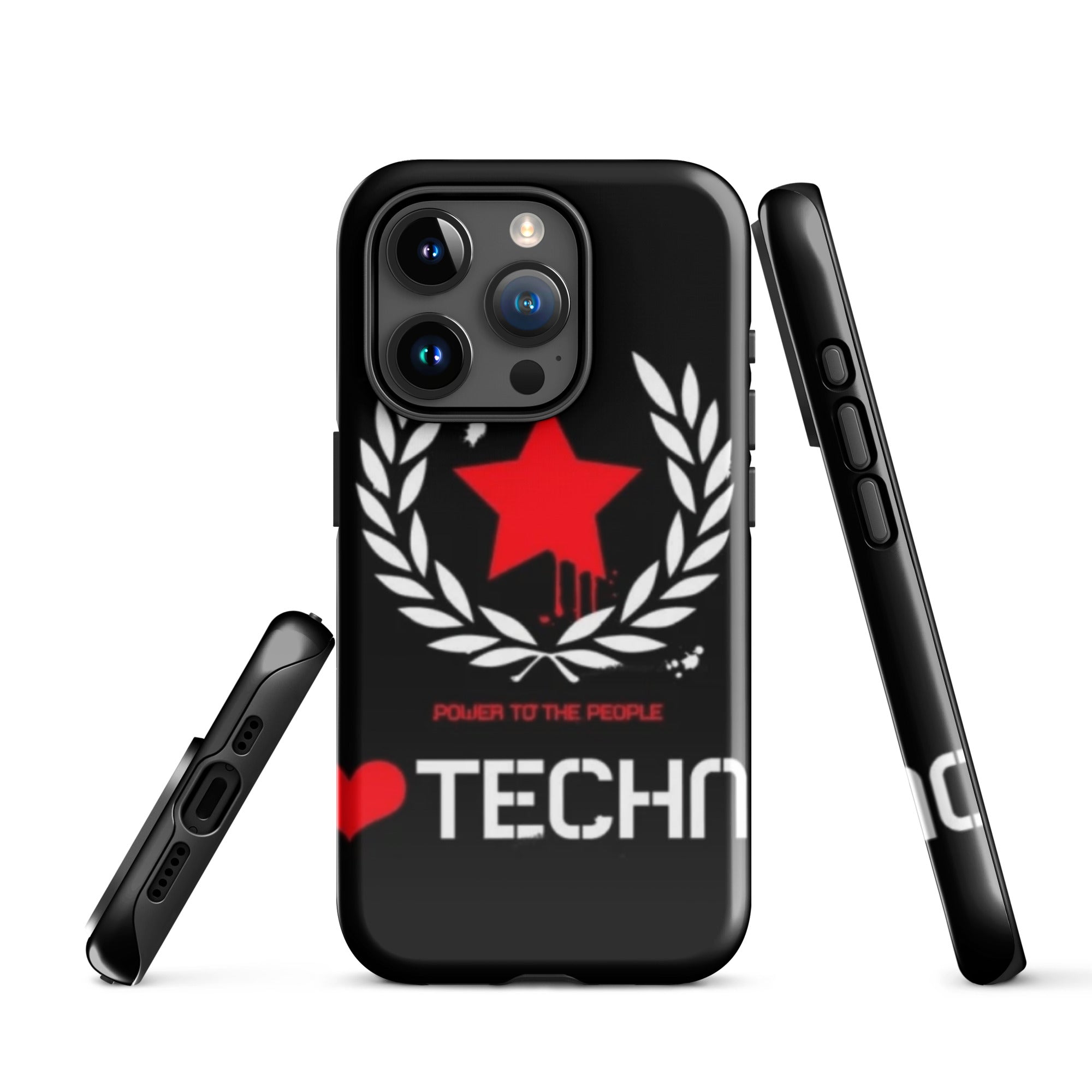 Tough Case for iPhone®  I Love Techno Tough Case for iPhone, iPhone Case, Tech-inspired Design, Durable Protection