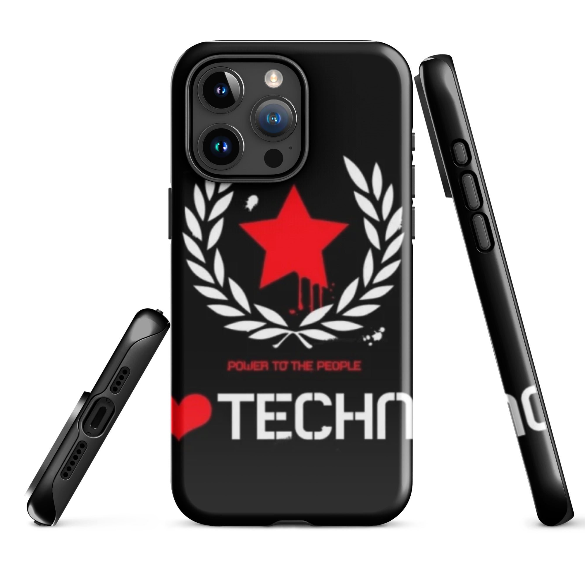 Tough Case for iPhone®  I Love Techno Tough Case for iPhone, iPhone Case, Tech-inspired Design, Durable Protection