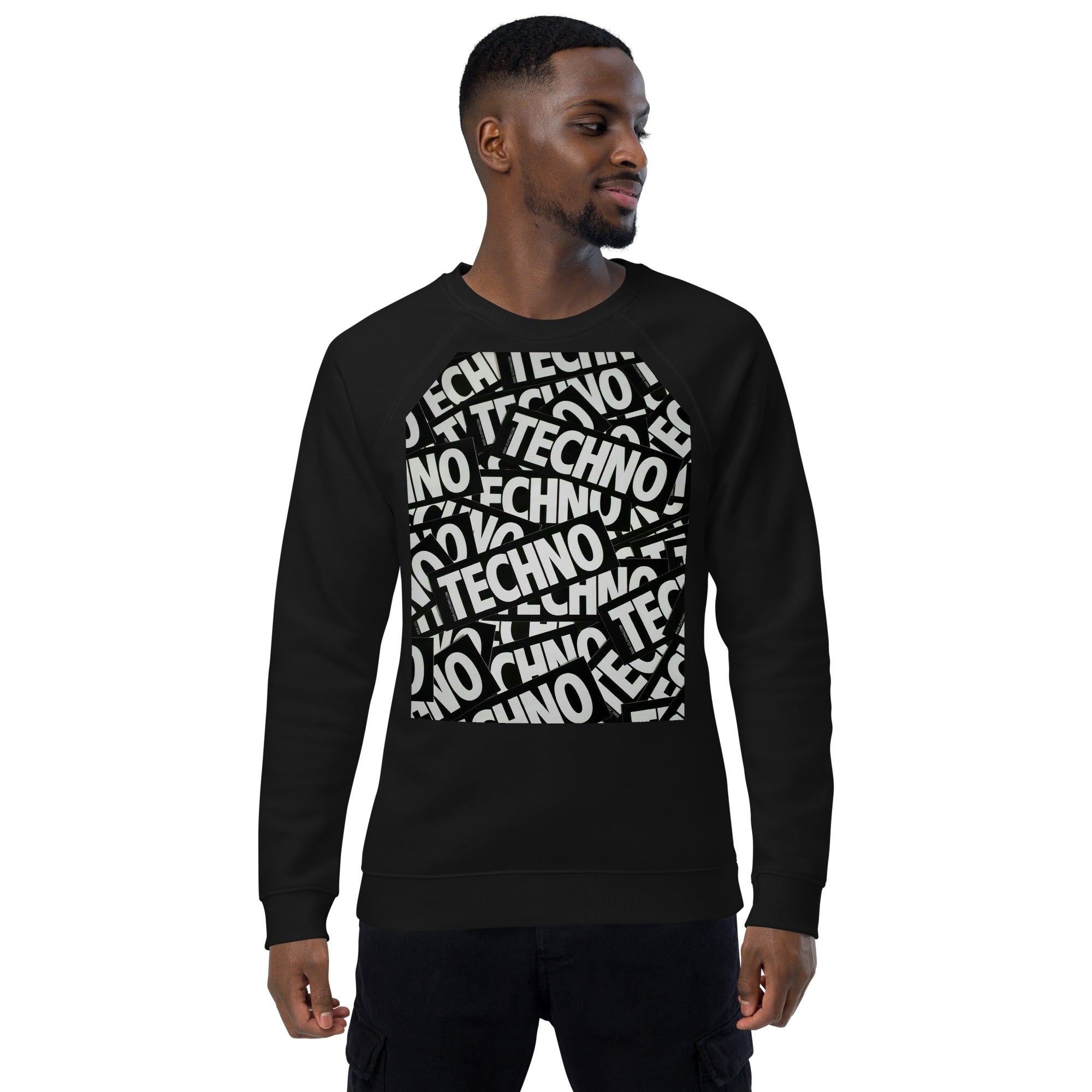 Unisex organic raglan sweatshirt