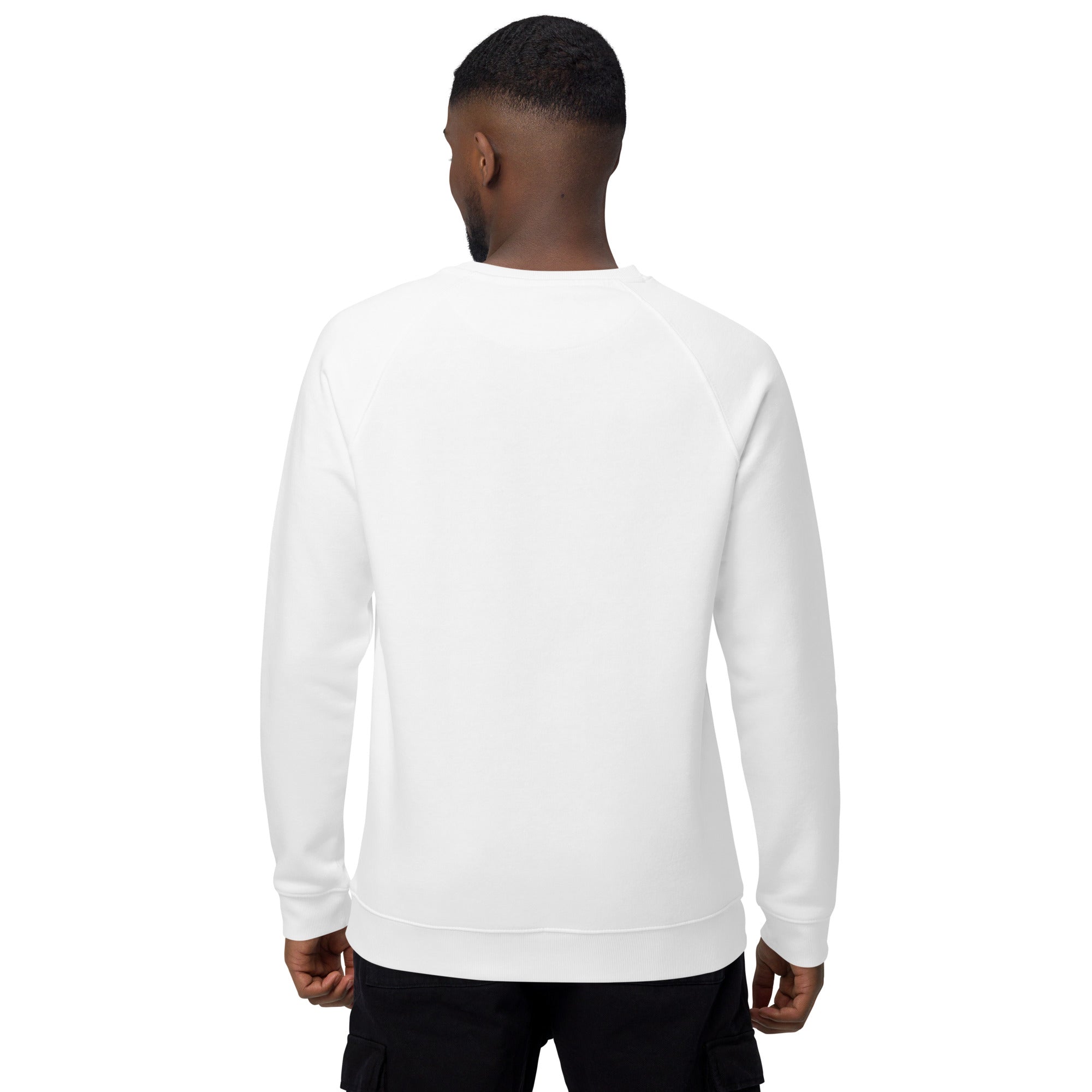 Unisex organic raglan sweatshirt