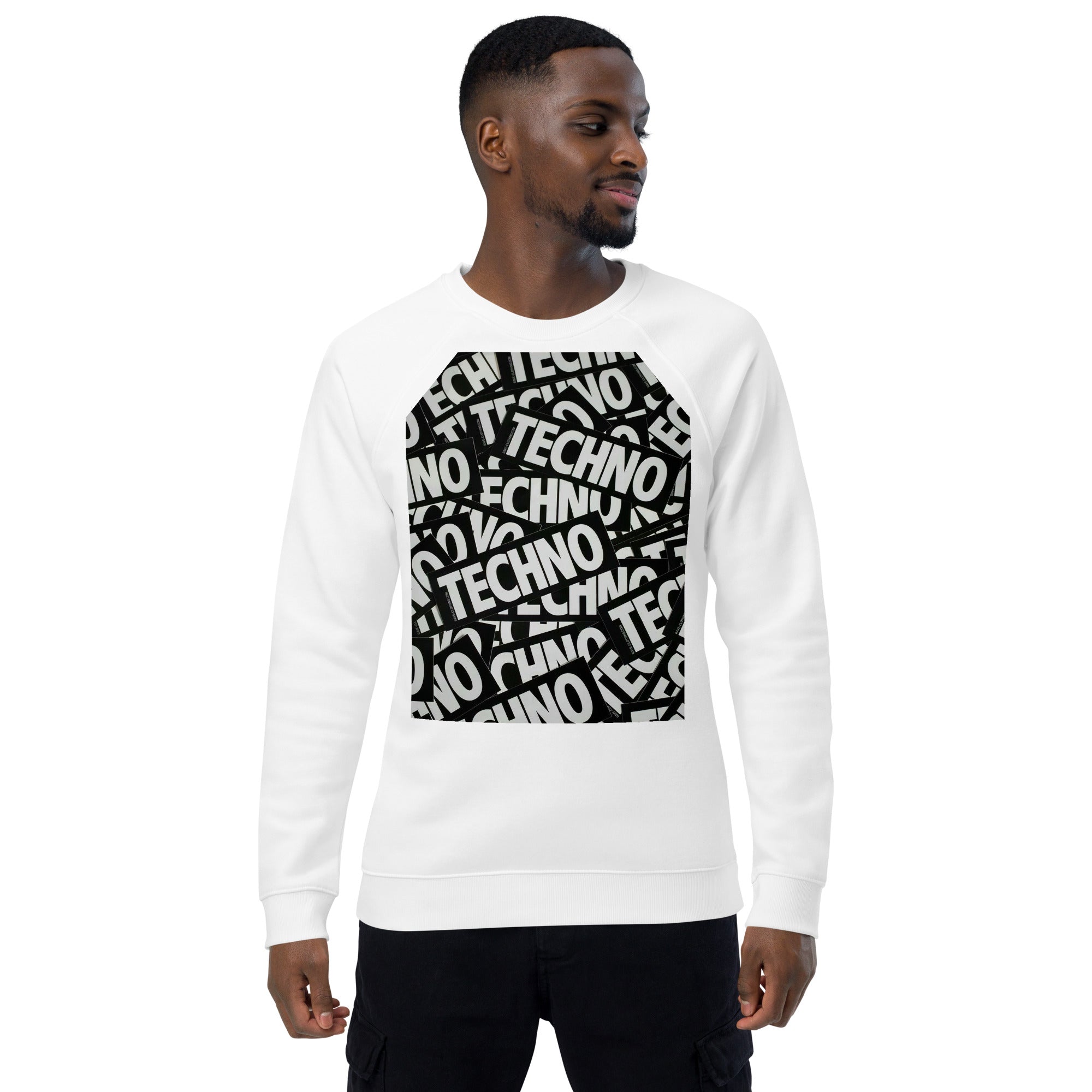 Unisex organic raglan sweatshirt