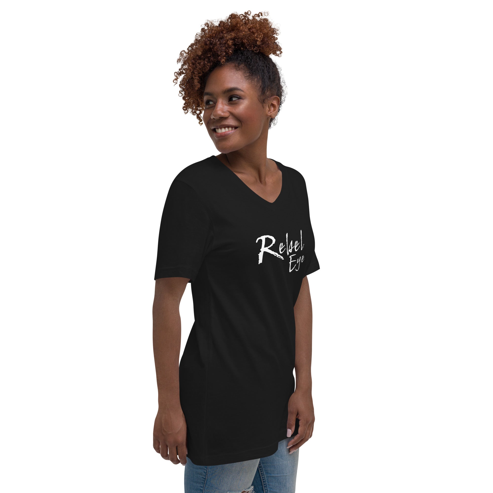 Rebel Eye Unisex Short Sleeve V-Neck T-Shirt