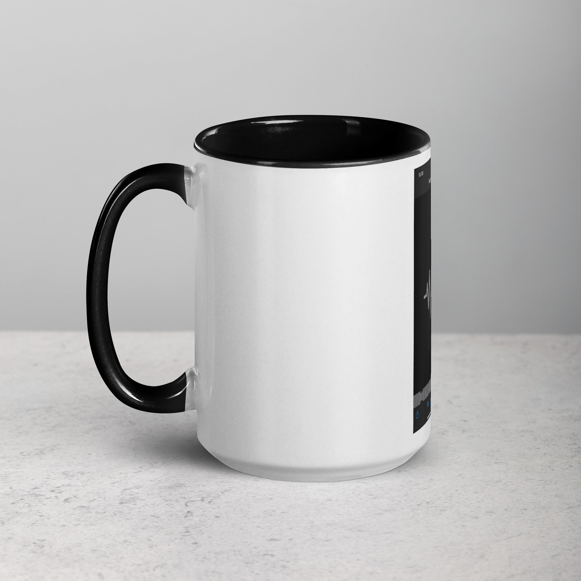 Mug with Color Inside, Black Glossy Mug, Black Mug Mockup, Black Coffee Cup Mug Photography Wedding, Mug  Personalized Ceramic Coffee Mug White, Dad Birthday