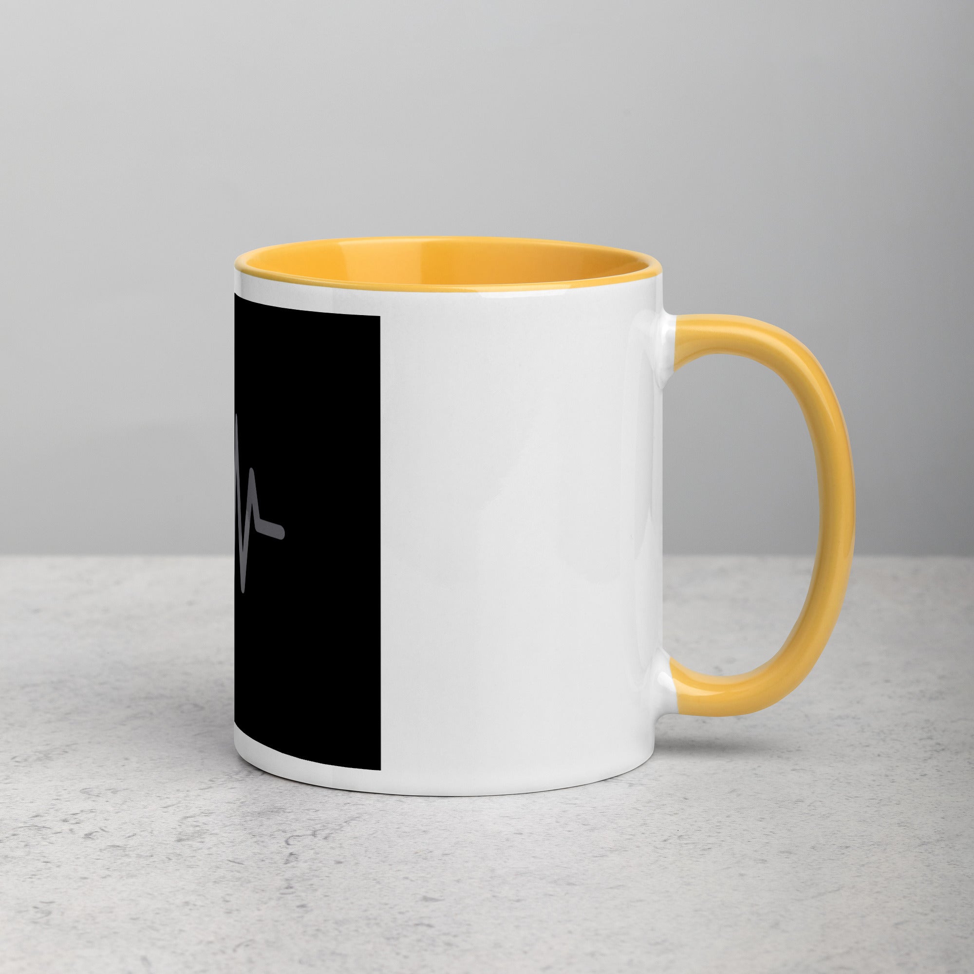 Mug with Color Inside, Black Glossy Mug, Black Mug Mockup, Black Coffee Cup Mug Photography Wedding, Mug  Personalized Ceramic Coffee Mug White, Dad Birthday